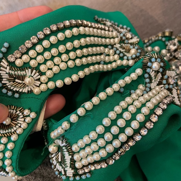 Thakoon green beaded silk dress size 6 - Picture 8 of 8